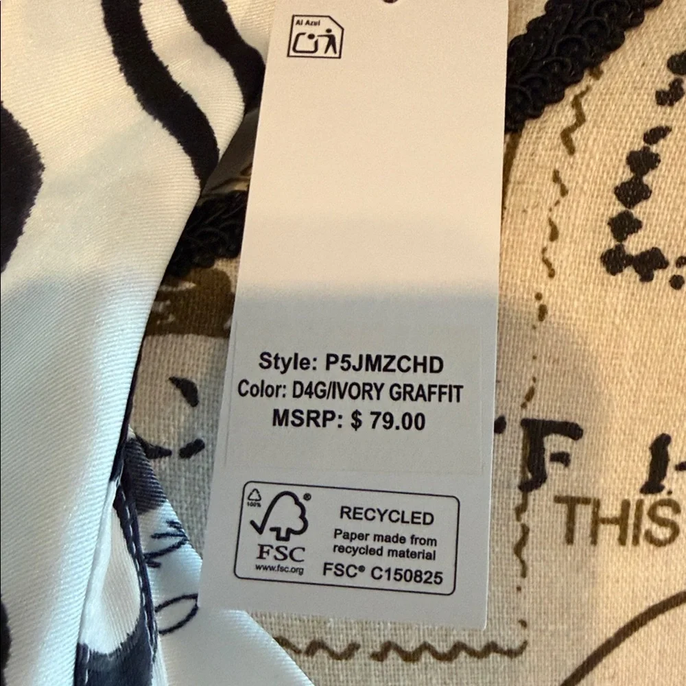 DKNY White and Black Heart Pattern Blouse - Picture 5 of 16